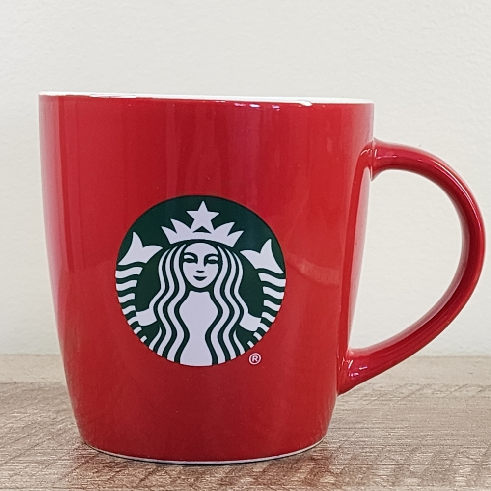 Starbucks 2020 Mermaid Logo Red & White Christmas Holiday 12 OZ Ceramic Mug - Picture 6 of 10